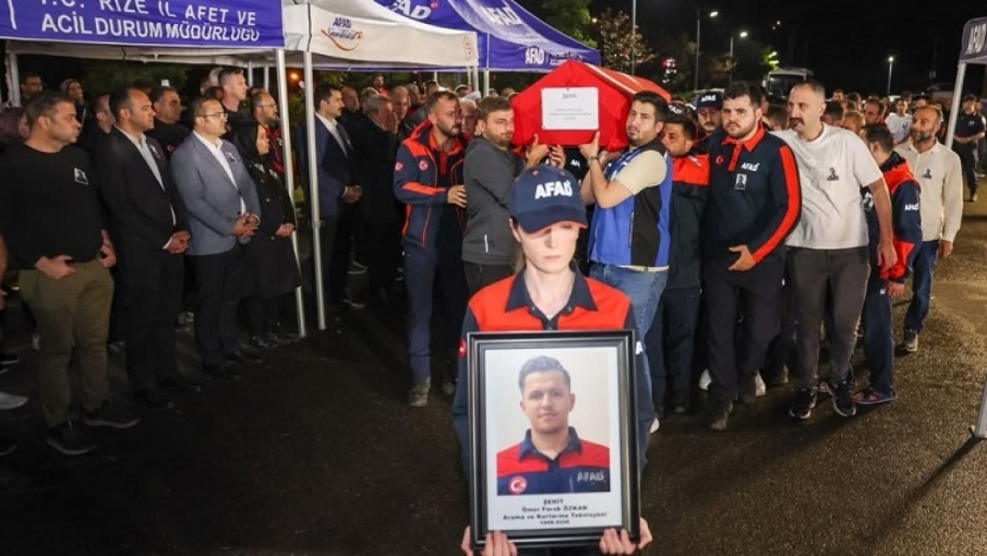 AFAD Personeli Ömer Faruk Özkan, Rize’de Törenle Memleketine Uğurlandı